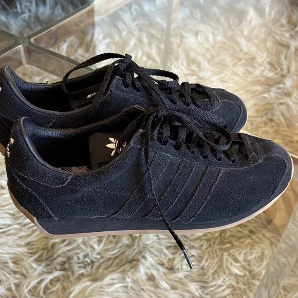 Khaite X Adidas Women’s Black Suede Sneakers with Gum Sole 8.5 - Picture 4 of 7